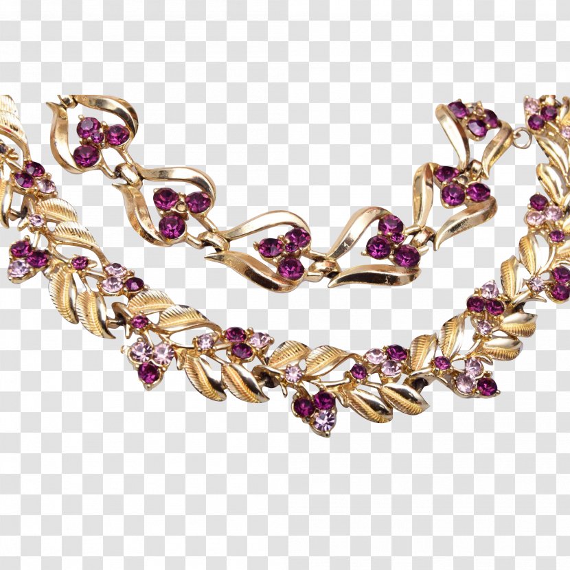 Amethyst Bracelet Necklace Body Jewellery Transparent PNG