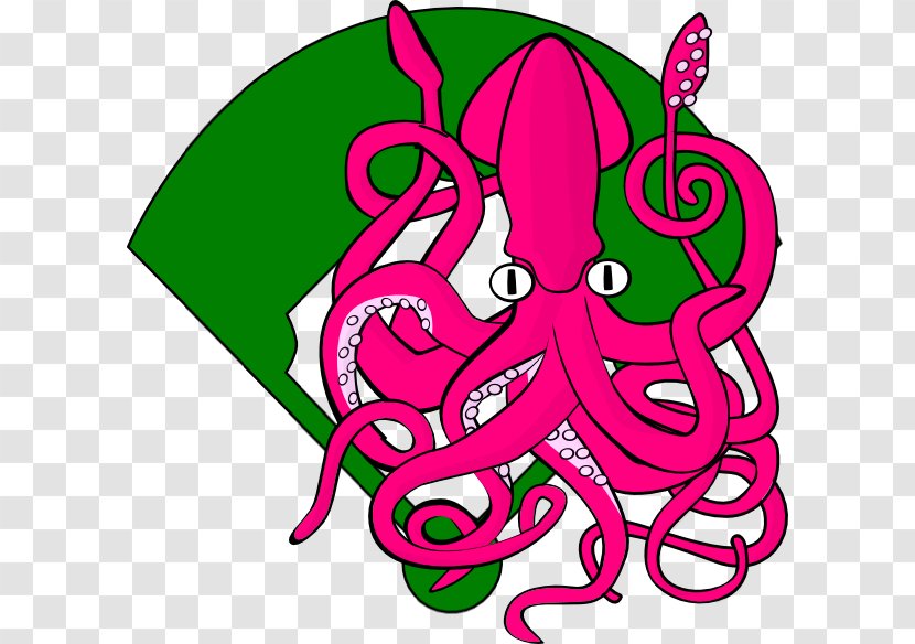Octopus Squid As Food Clip Art - Silhouette - Heart Transparent PNG