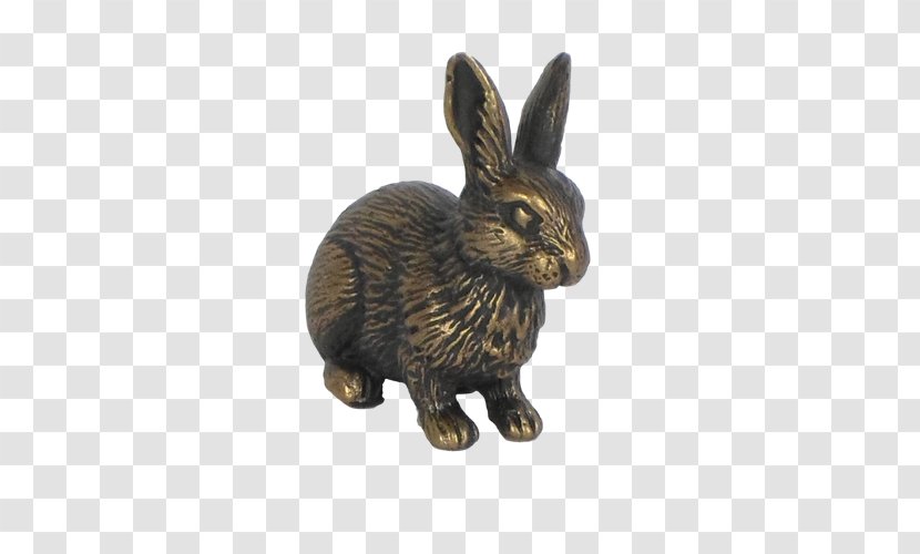 Domestic Rabbit Bronze Statue - Big Transparent PNG