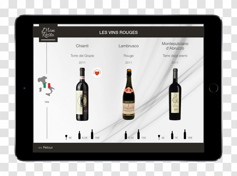 Wine List Tablet Computers JVC KD R432 Restaurant - Brand Transparent PNG