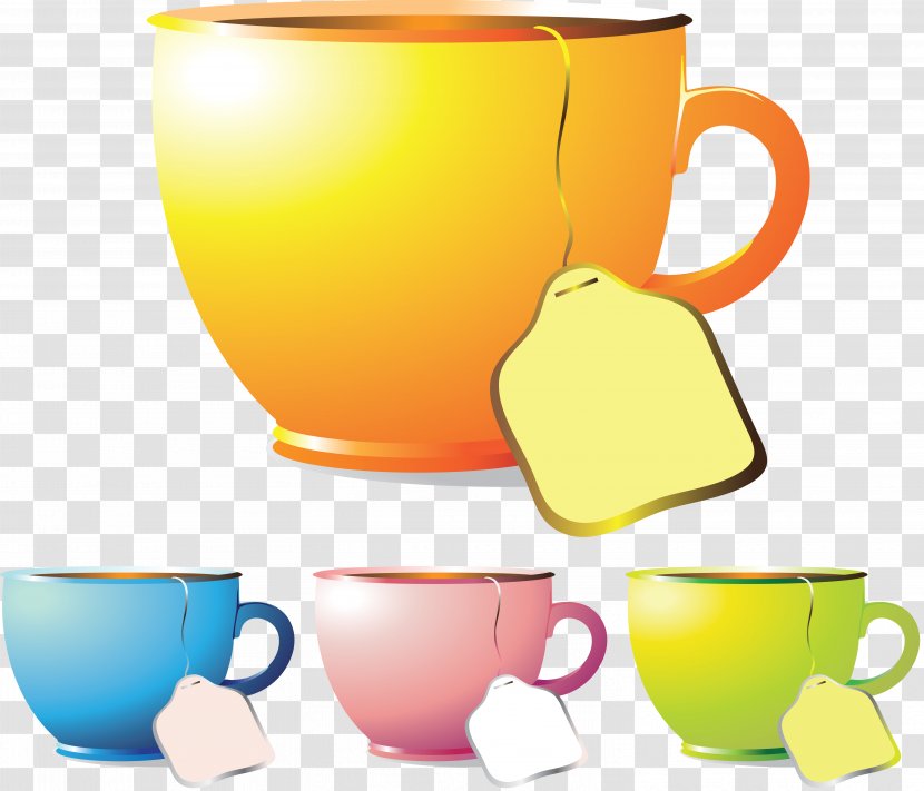 Coffee Cup Tea Cafe Cupcake - Orange Transparent PNG