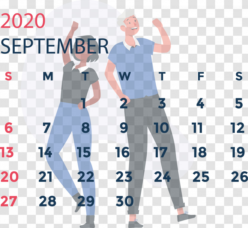 September 2020 Calendar September 2020 Printable Calendar Transparent PNG