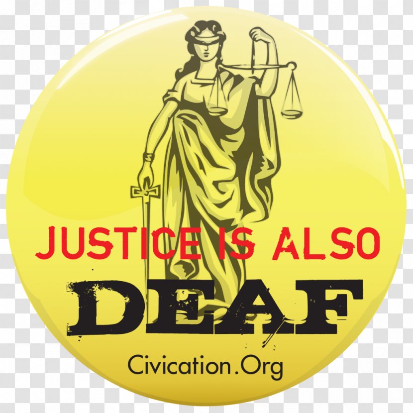 Justice Deafblindness Deaf Culture Law Judge - Yellow - Logo Transparent PNG