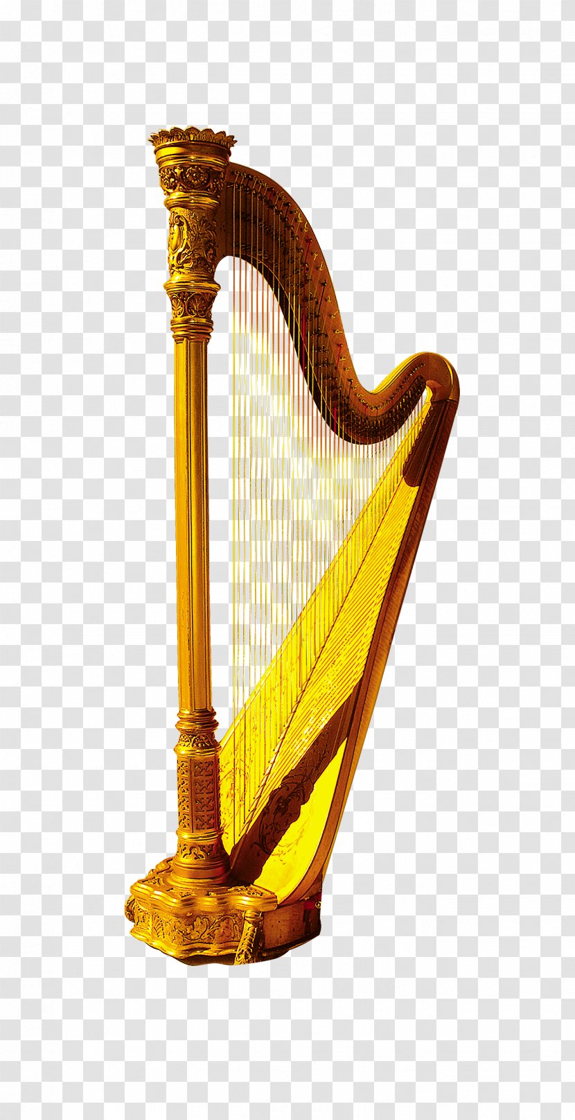 Harp Musical Instrument - Watercolor Transparent PNG