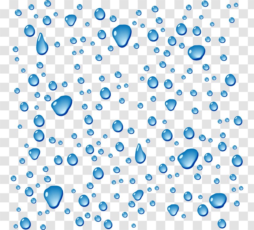 Drop Water Clip Art - Text - Vector Hand-painted Blue Drops Transparent PNG