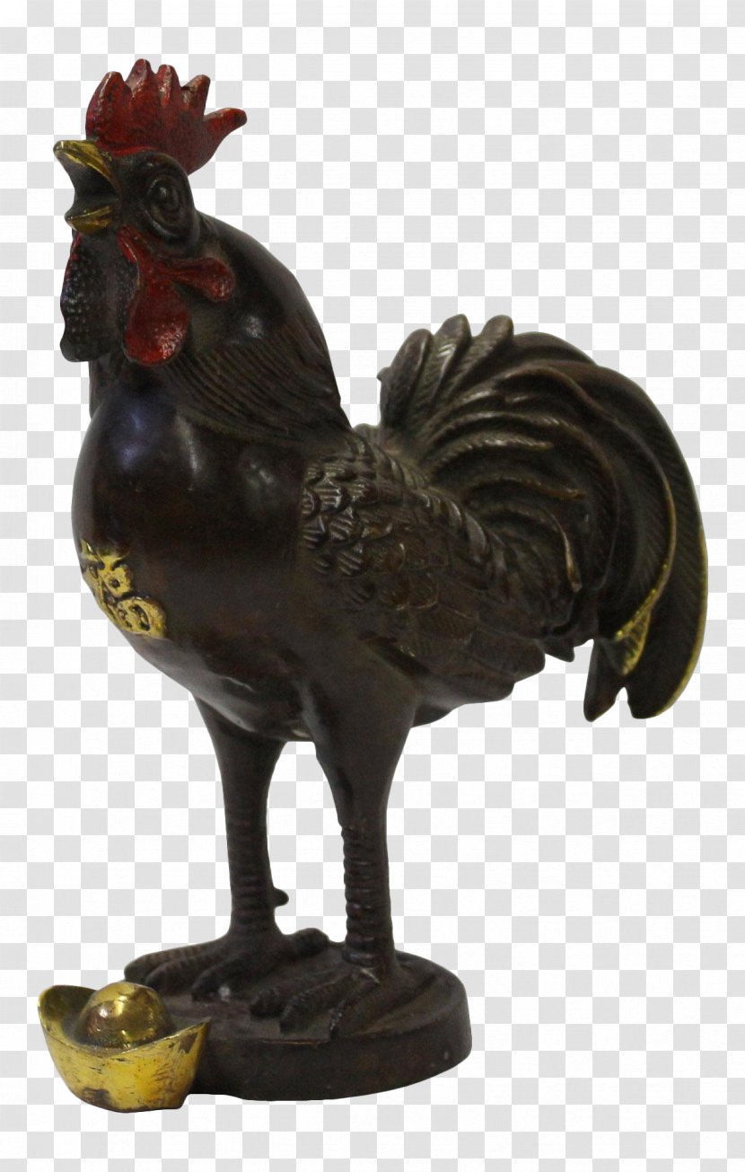 Rooster Metal Bronze Ingot Chicken - Garden Transparent PNG