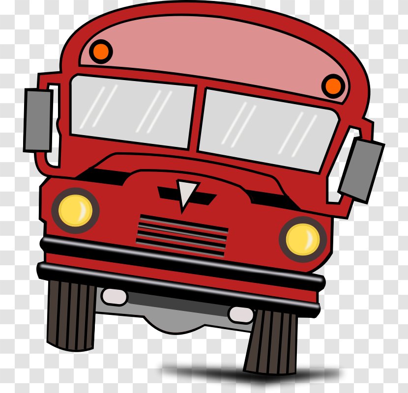 School Bus Clip Art - Frame - Cartoon Picture Of A Transparent PNG