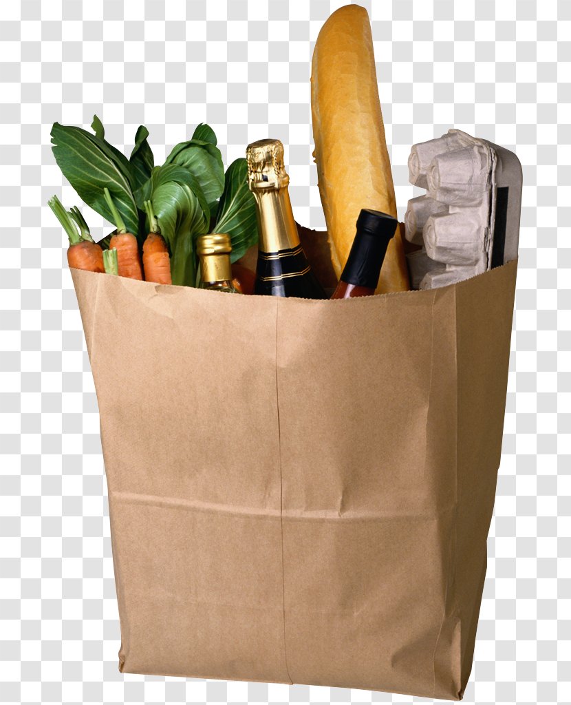 Supermarket Cartoon - Paper Bag - Home Accessories Box Transparent PNG