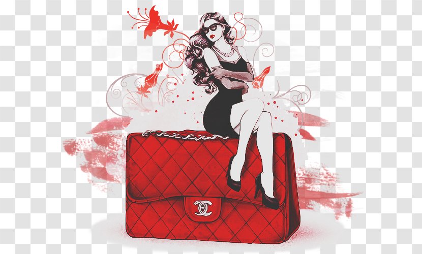 Chanel Handbag Louis Vuitton Fashion Illustration - Bag Transparent PNG