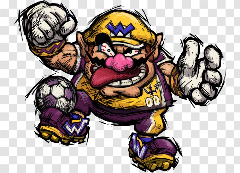 Mario Strikers Charged Super GameCube Wario Transparent PNG