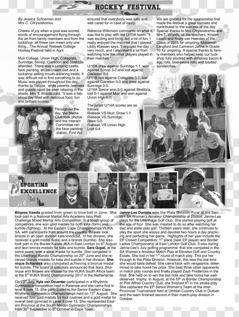 Riebeek College Girls' High School 第一心音 Fourth Heart Sound Newspaper - Strelitzia Transparent PNG