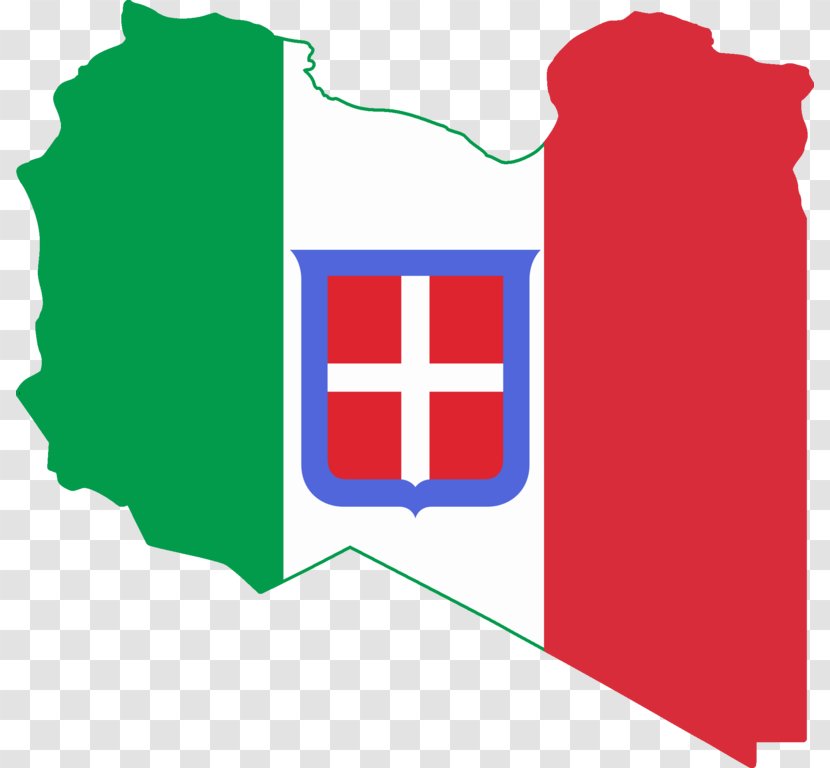 Kingdom Of Italy Italian Libya Flag - File Negara Map - Image Transparent PNG