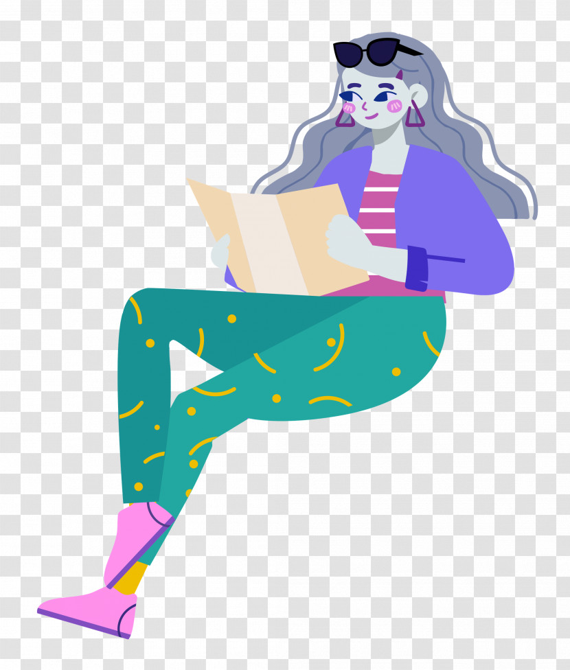 Sitting Girl Lady Transparent PNG