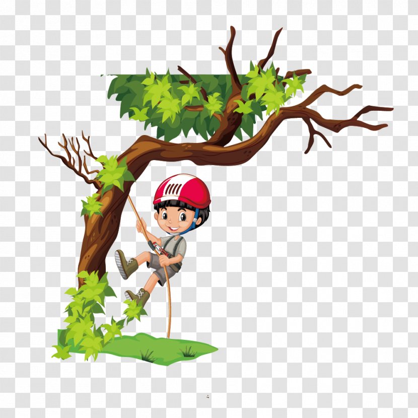 Tree Climbing Clip Art - Boy A Transparent PNG