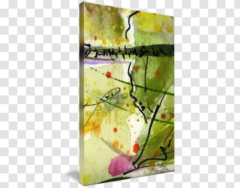 Watercolor Painting Modern Art Gallery Wrap Canvas - Abstract Nature Transparent PNG