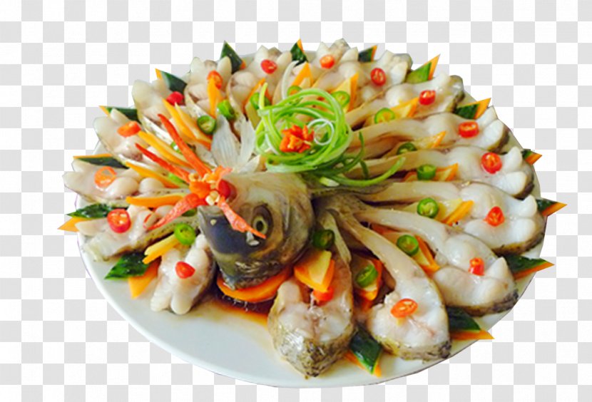 Seafood Fish Slice Sweet And Sour Reunion Dinner Ingredient - Allium Fistulosum - Peacock Dishes Transparent PNG