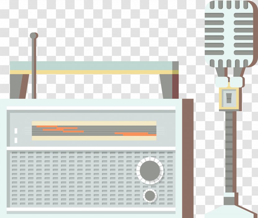 Microphone - Frame - Retro Radio And Transparent PNG