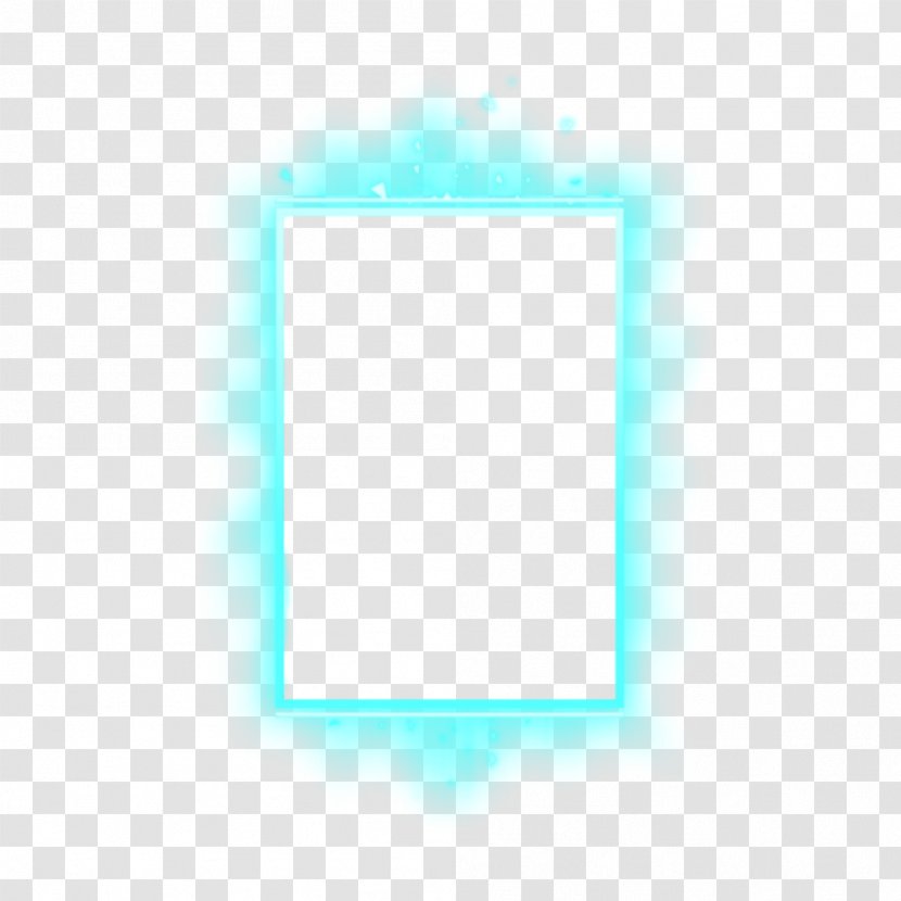 Background Blue Frame - Turquoise - Picture Rectangle Transparent PNG