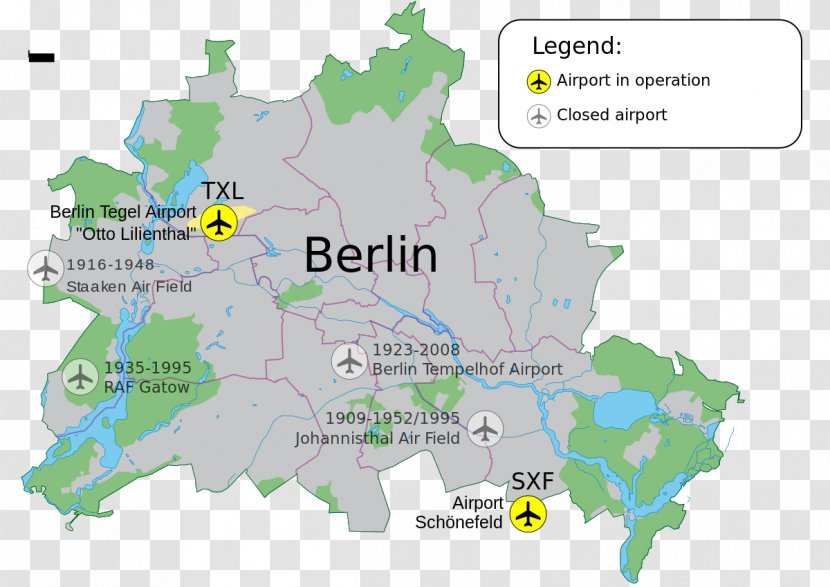 Berlin Tegel Airport Schönefeld Brandenburg Lake - International - Germany Map Transparent PNG
