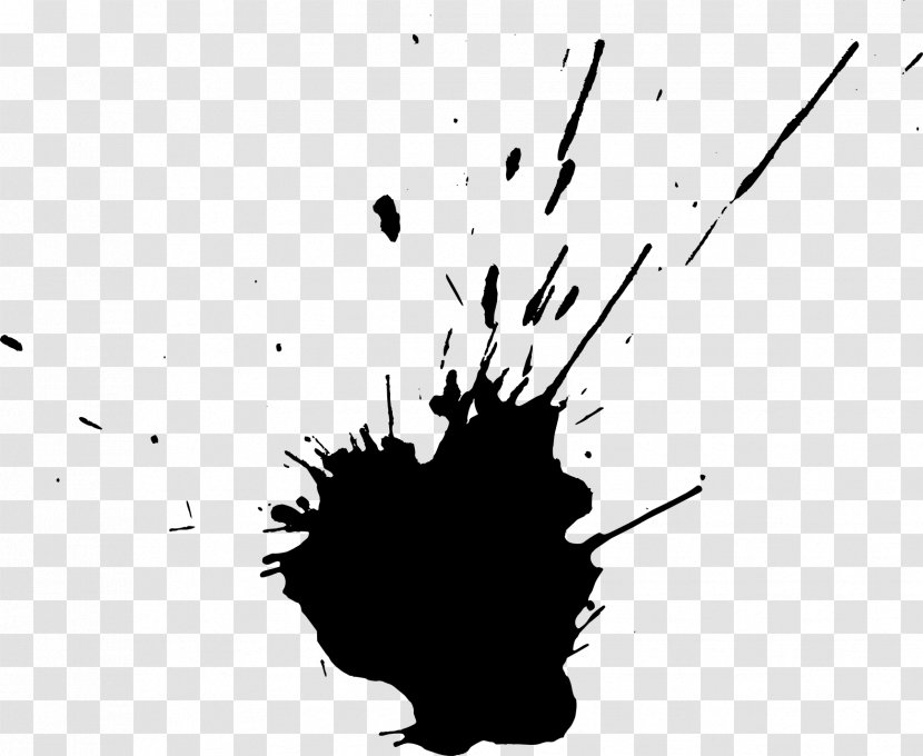 Black And White Monochrome - Tree - Splat Transparent PNG