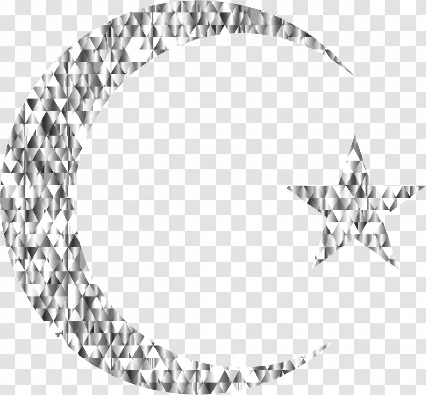 Diamond Star And Crescent Jewellery Gemstone - Border Transparent PNG