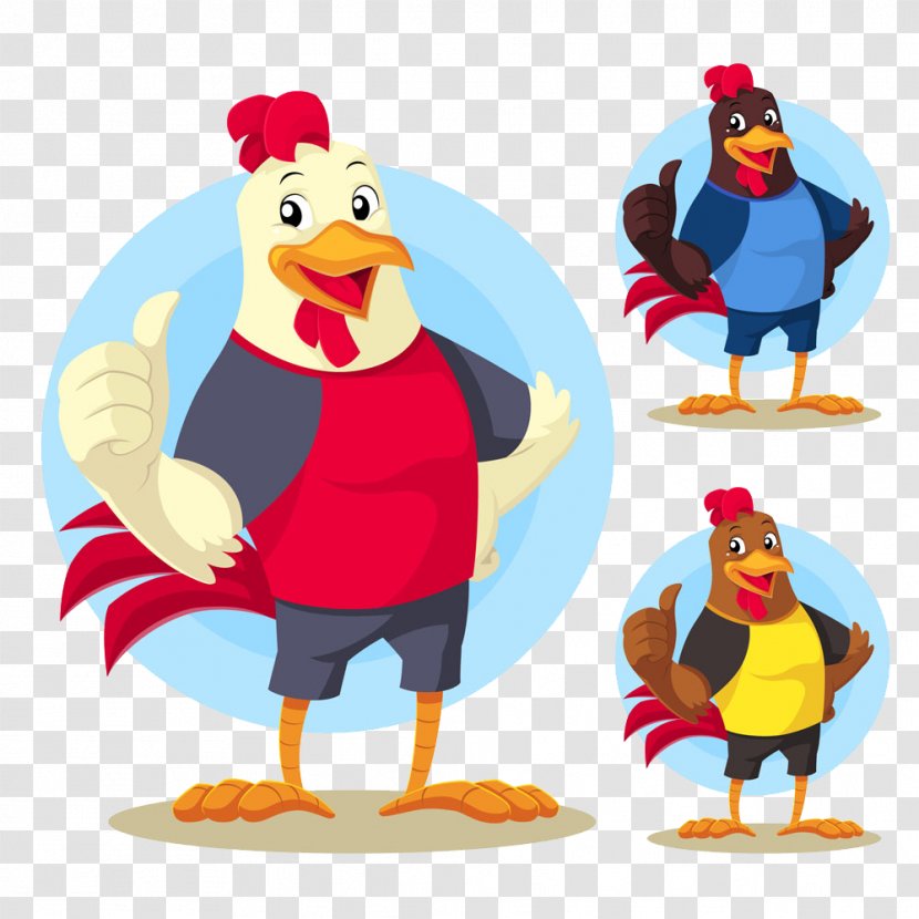 Chicken Rooster Mascot Illustration - Logo - Hand-painted Collection Transparent PNG