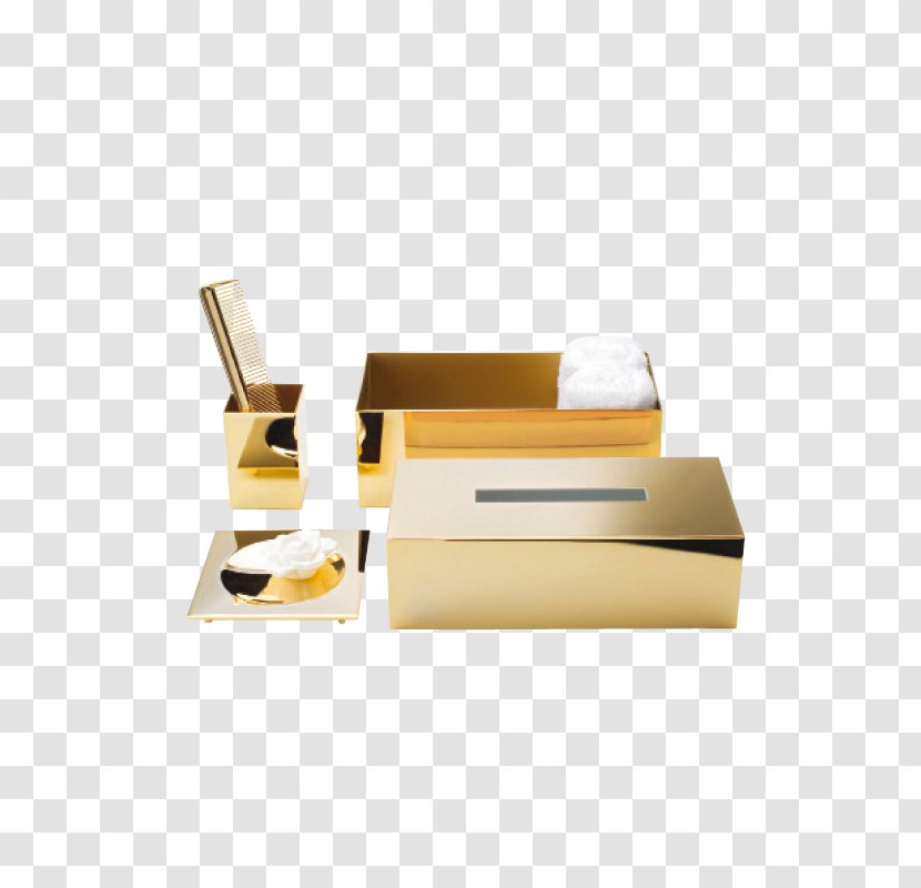 Rectangle Gold Facial Tissues Kleenex Paper - Table Transparent PNG