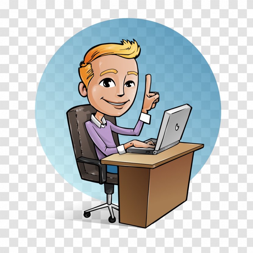 Laptop Clip Art - Sitting - Cartoon Computer Transparent PNG