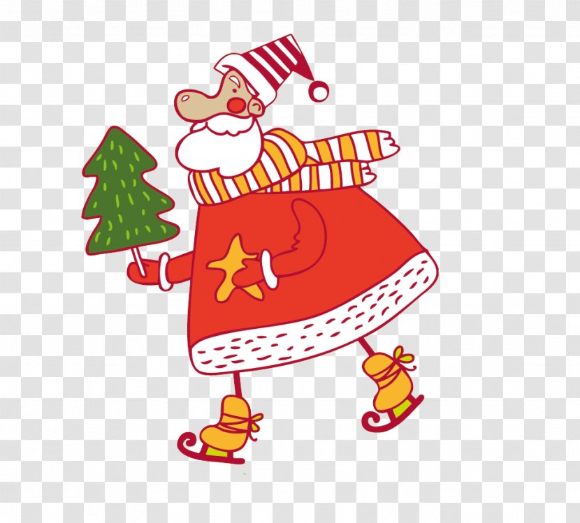 Ded Moroz Santa Claus Christmas Tree Clip Art - Decoration - Free Hd Buckle Cartoon Transparent PNG