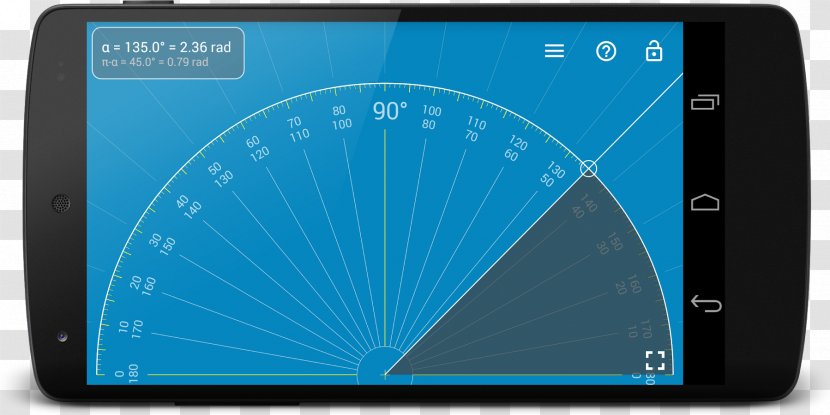 Smartphone Display Device Ruler Android - Communication - Protractor And Compas Transparent PNG