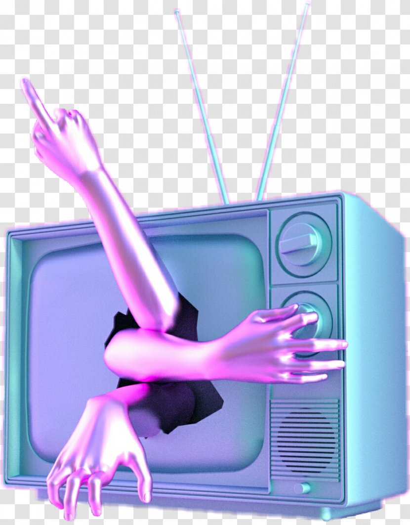 Vaporwave Television Clip Art Image - Line - Aesthetic Freetoedit Transparent PNG