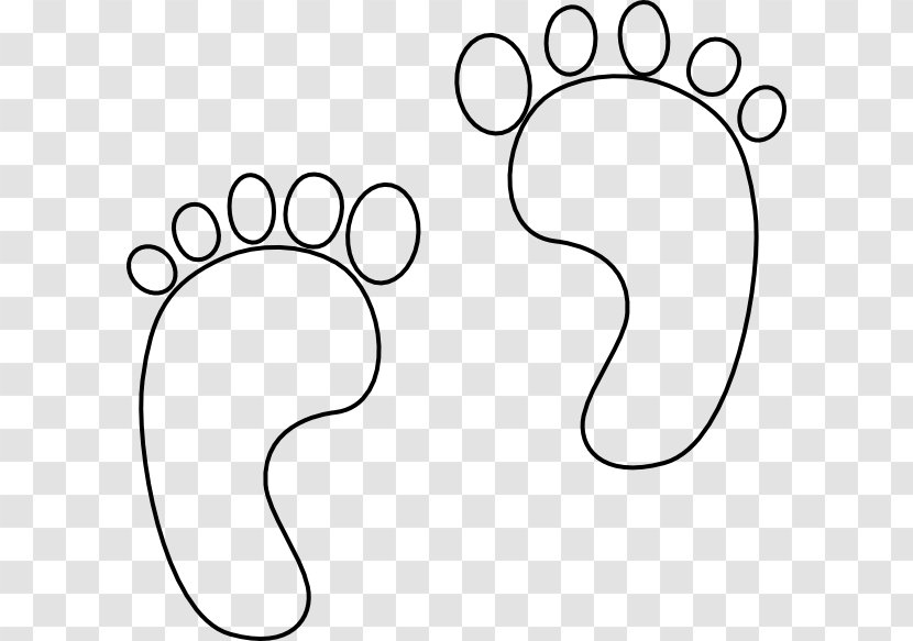 Footprint Tyrannosaurus Infant Stencil Clip Art - Flower - Baby Feet Images Free Download Transparent PNG