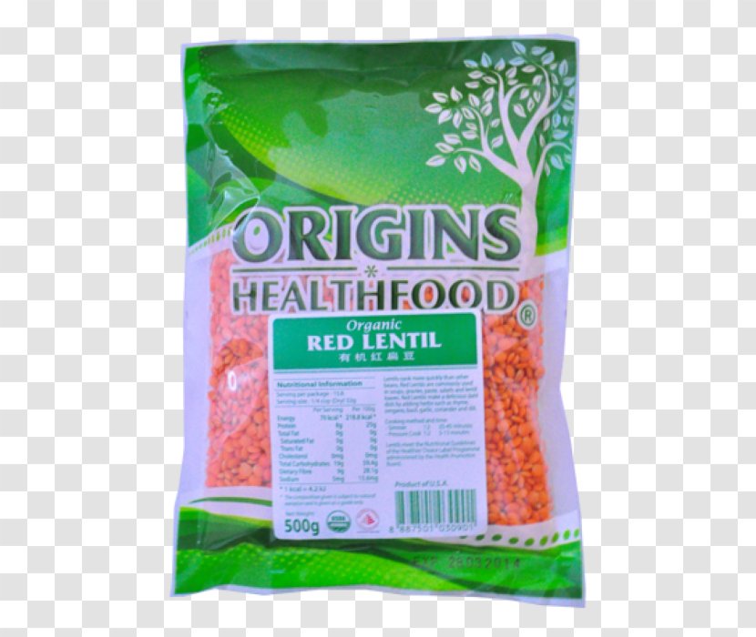 Organic Food NTUC FairPrice Lentil Seed - Health Transparent PNG