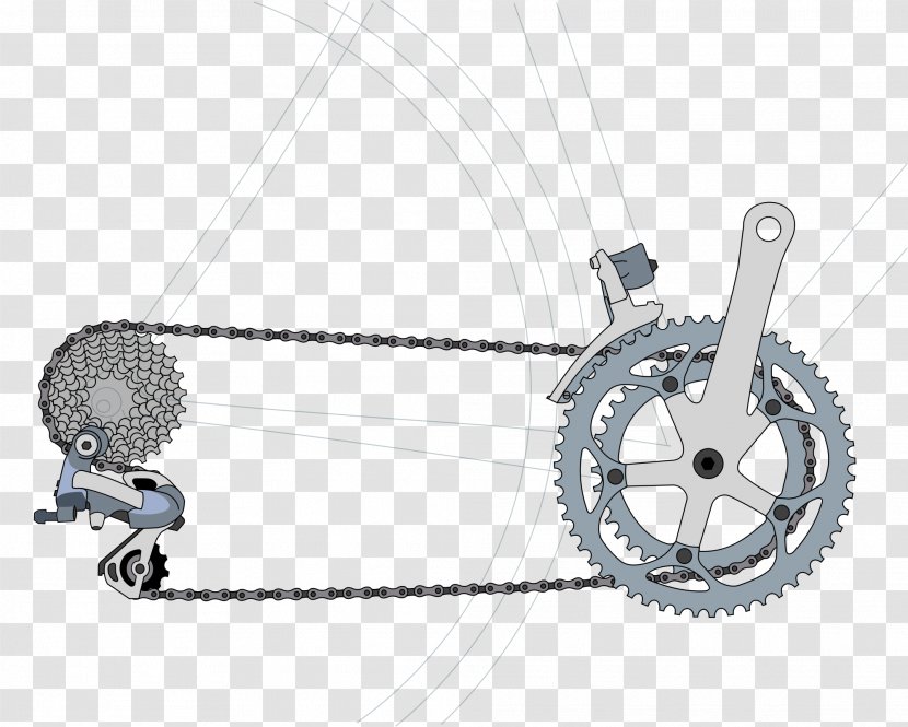 Bicycle Gearing Derailleurs Cycling - Fixedgear - Chain Transparent PNG