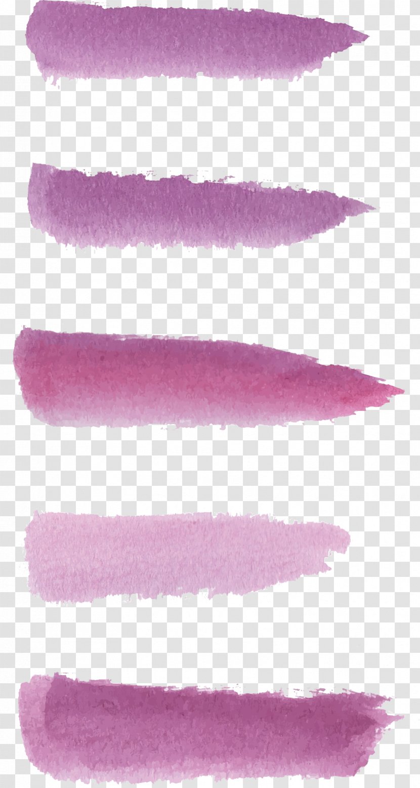 Watercolor Painting Art Stain Pincelada - Lipstick Transparent PNG