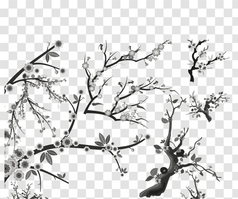 Brush Tree GIMP DeviantArt - Twig - White Plum Raw Material Transparent PNG