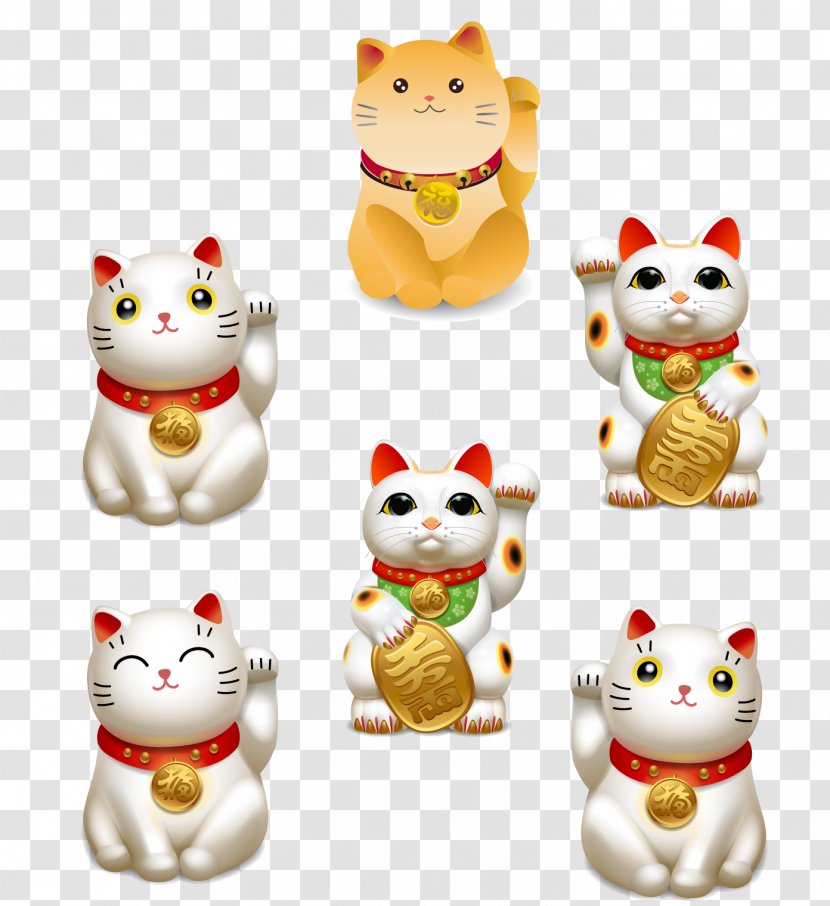 Cat Japan Maneki-neko Luck Icon - Gesture - Lucky Animal Transparent PNG