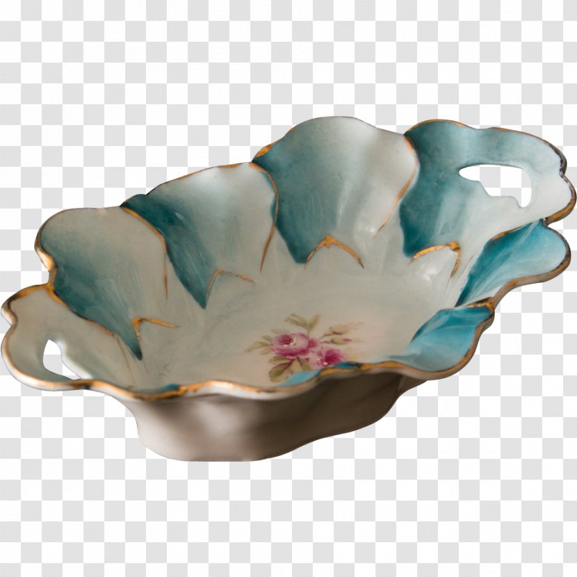Porcelain Plate Bowl Tableware Turquoise - Platter Transparent PNG