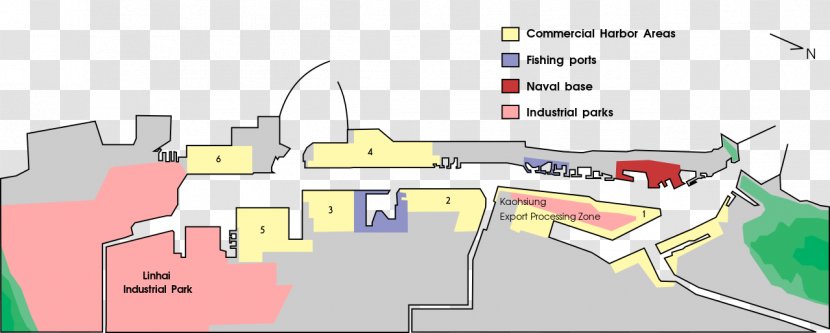 Port Of Kaohsiung Qianzhen District Klang Ch'ien-chen Fishing Harbor - Plan - Map Transparent PNG