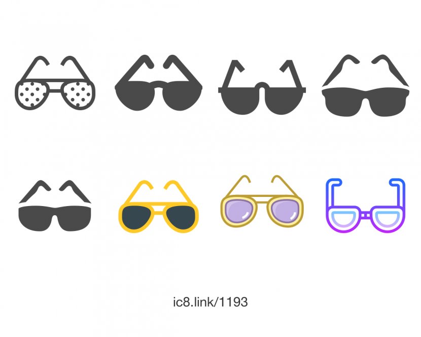 Sunglasses Symbol Font - Eyewear Transparent PNG