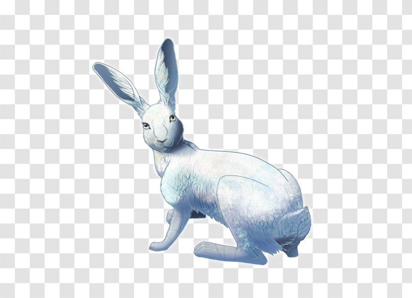 Domestic Rabbit Hare Fauna Figurine - Ice Crack Transparent PNG