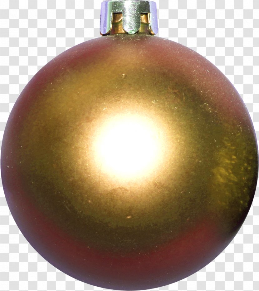 Christmas Ornament Ball Tinsel Yellow - Brown - Pure Transparent PNG