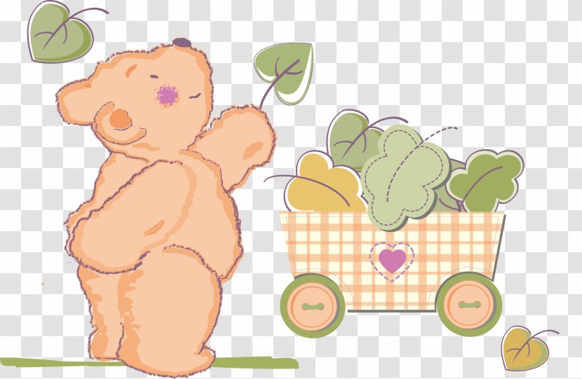 Illustration - Tree - Brown Bear Vector Transparent PNG