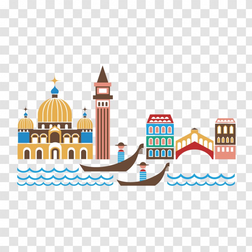 Venice Gondola Clip Art - Italy - Vector Construction And Boat Transparent PNG