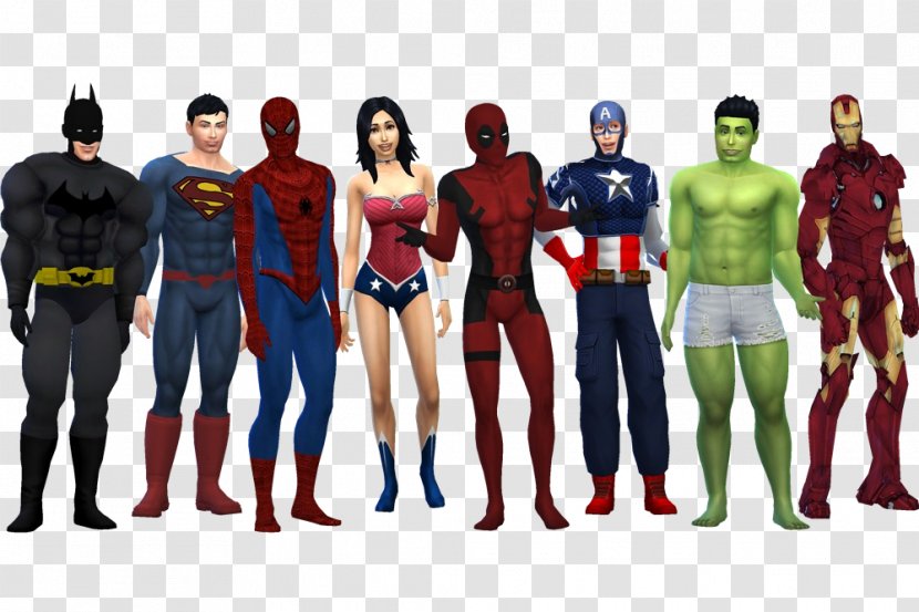 The Sims 4 Superhero Batman Iron Man Superman - Comics Transparent PNG