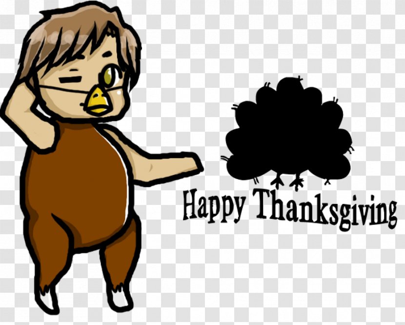 Carnivora Human Behavior Cartoon Clip Art - Happy Thanksgiving/ Transparent PNG