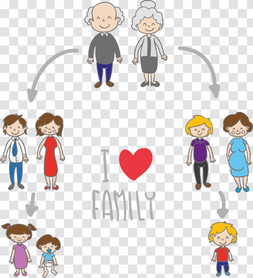 Family Tree Cartoon - Flower - Warm Creative Transparent PNG