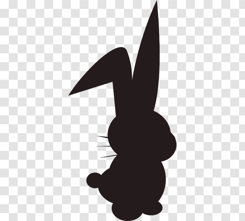 Easter Bunny Clip Art Openclipart Silhouette Image - Black And White Transparent PNG