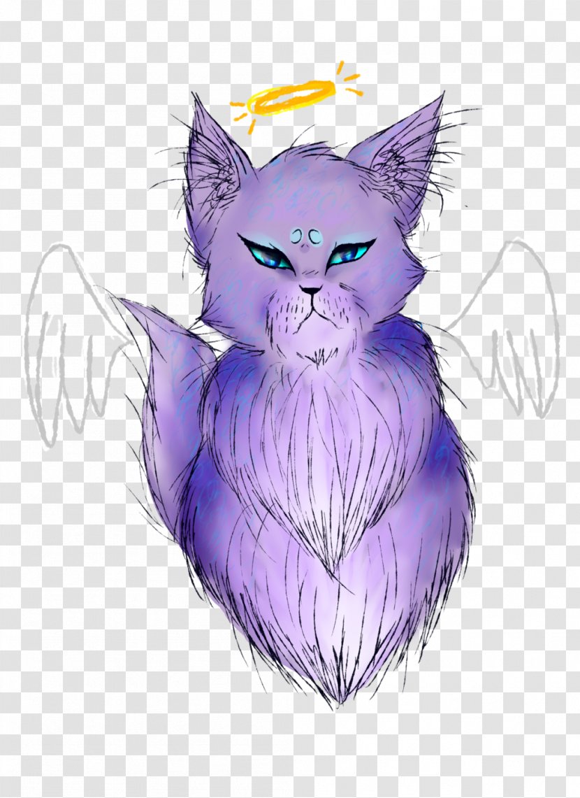 Cat Kitten Whiskers Drawing Mammal - Tree - Little Angel Transparent PNG