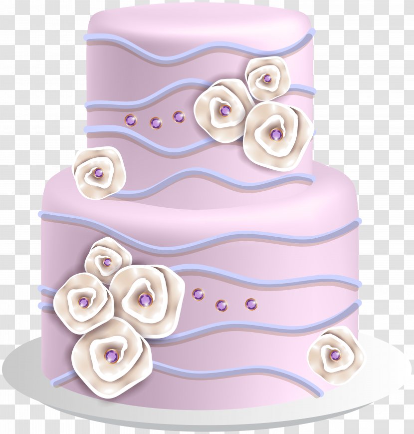 Wedding Cake Birthday Clip Art - Lilac - Elegant Image Transparent PNG